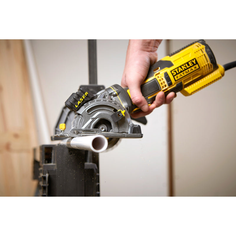 Load image into Gallery viewer, Stanley fatmax 650w multimateriaalzaag handcirkelzaag (geel zwart, met koffer)
