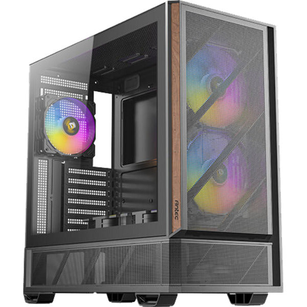 ギャラリービューアに画像をロードする, Antec p30 argb midi tower behuizing (zwart houtkleur | 2x usb-a | 1x usb-c | tempered glass)
