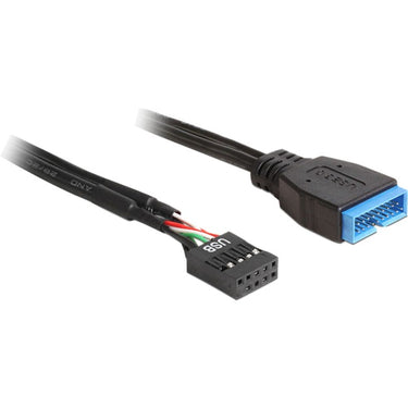 Delock usb 2.0 intern > usb 3.0 adapter (zwart, 0,45 meter)