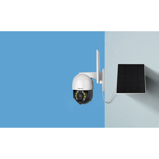 Foscam b4, 100% draadloze 2k 4mp pan tilt batterijcamera (wit)
