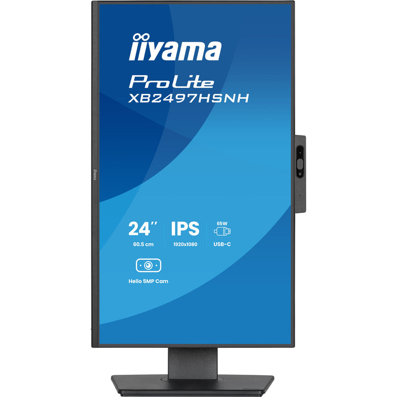 Load image into Gallery viewer, Iiyama prolite xb2497hsnh-b1 23.8 monitor (zwart, hdmi, displayport, lan, audio, usb-c, webcam)
