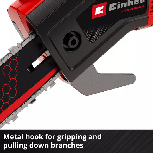 Einhell professional accu telescopische kettingzaag gp-lc 18 20 li t bl-solo (rood zwart, accu en oplader niet inbegrepen)