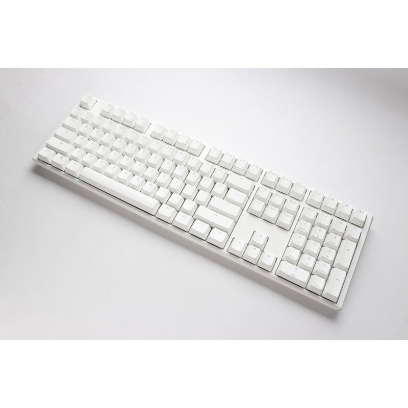 Load image into Gallery viewer, Ducky one 3 classic pure white rgb mechanisch toetsenbord (wit, us lay-out (qwerty), cherry mx blue, 100%, rgb led, double-shot pbt, hot-swappable, quack mechanics)
