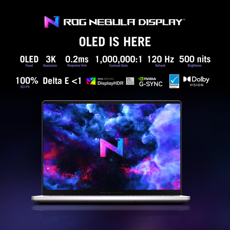 Afbeelding laden in galerijviewer, Asus rog zephyrus g14 ga403up-qs001w 14 copilot+ gaming laptop (wit | ryzen 9 270 | rtx 5070 | 32 gb | 1 tb ssd | oled)
