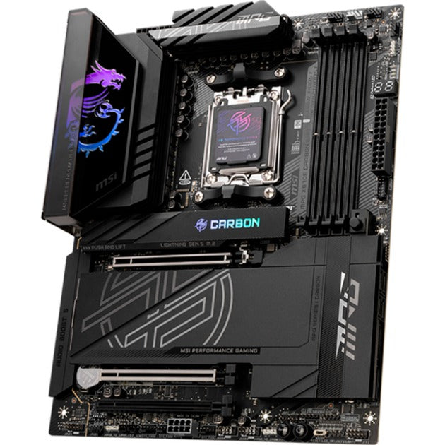 Load image into Gallery viewer, Msi mpg x870e carbon wifi socket am5 moederbord (raid, 5gb-lan, 2,5gb-lan, wi-fi 7, bt, sound, atx)
