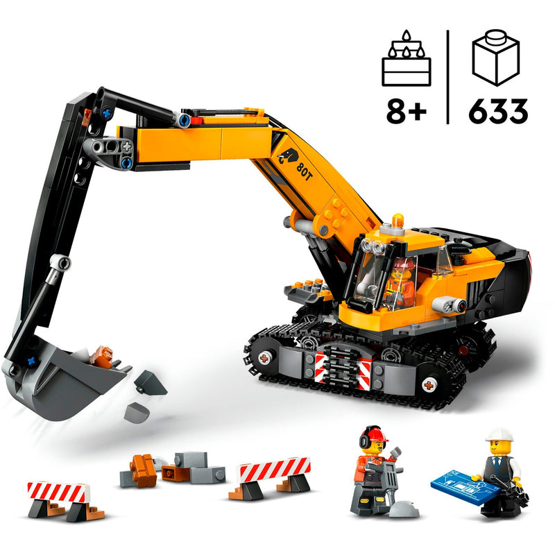 Load image into Gallery viewer, Lego city - gele graafmachine constructiespeelgoed (60420)
