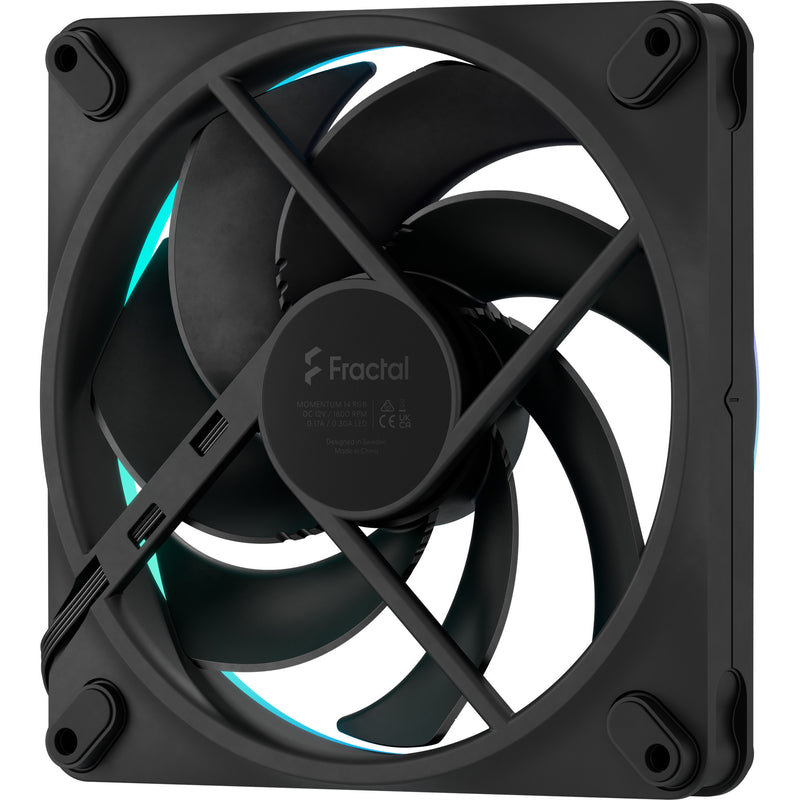 Cargue la imagen en el visor de la galería, Fractal design momentum 14 rgb case fan (zwart, 140 x 140 x 25 mm, pwm)
