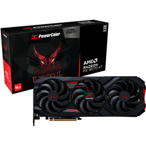 Powercolor radeon rx 9070 xt red devil 16gb oc backplate special edition grafische kaart (zwart, rdna4, gddr6, 3x displayport, 1x hdmi)