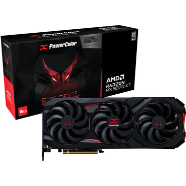Powercolor radeon rx 9070 xt red devil 16gb oc backplate special edition grafische kaart (zwart, rdna4, gddr6, 3x displayport, 1x hdmi)