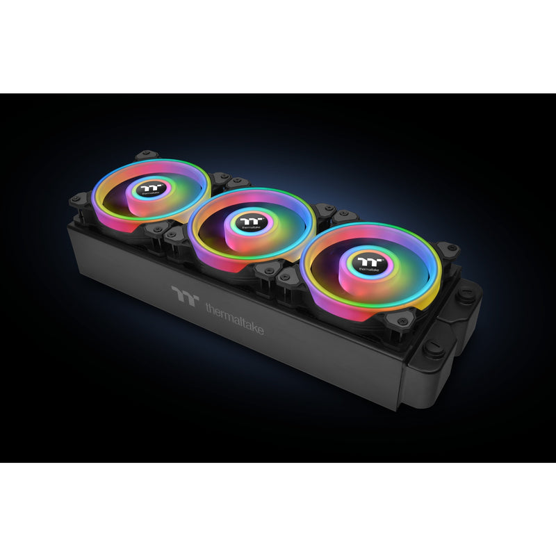 Load image into Gallery viewer, Thermaltake riing quad 14 rgb radiator fan tt premium edition single fan pack case fan (zwart, 140 x 140 x 25 mm)

