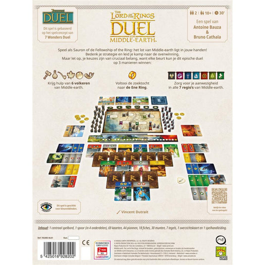 Asmodee the lord of the rings - duel for middle earth - nederlandstalig kaartspel