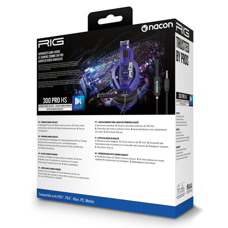 Load image into Gallery viewer, Nacon rig 300 pro hs cosmic over-ear gaming headset (paars, playstation 4, playstation 5, windows, nintendo switch)
