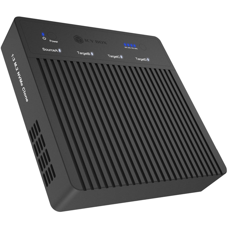 Load image into Gallery viewer, Icy box ib-4013mcl-c4 4-bays usb4® duplicator (1:3 klonen) dockingstation (zwart)
