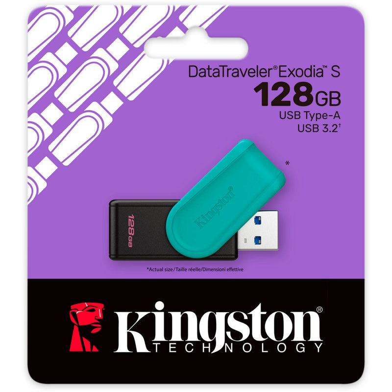 Load image into Gallery viewer, Kingston datatraveler exodia s 128 gb usb-stick (zwart lichtblauw, dtxs 128gb)
