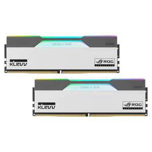 Klevv 32 gb ddr5-6200 (2x 16 gb) kit werkgeheugen (wit zwart, kd5agua80-62b320p, cras v rgb rog, xmp 3.0, expo)