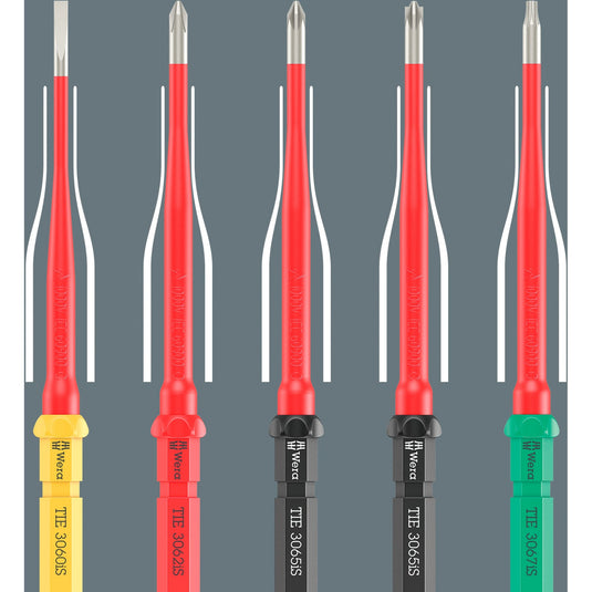 Wera kraftform kompakt vde rvs 17 extra slim 1 tool finder, 17‑delig schroevendraaier (rood blauw)
