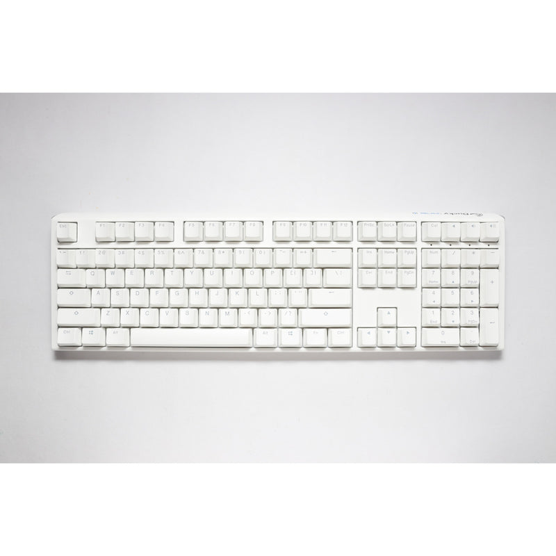 Load image into Gallery viewer, Ducky one 3 classic pure white rgb mechanisch toetsenbord (wit, us lay-out (qwerty), cherry mx blue, 100%, rgb led, double-shot pbt, hot-swappable, quack mechanics)
