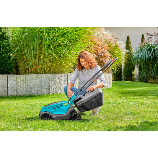 Gardena accugrasmaaier powermax 30 18v p4a set (zwart turquoise, incl. li-ion accu 4,0ah, power for all alliance)