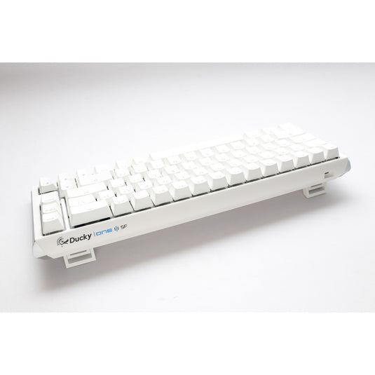 Ducky one 3 classic pure white sf rgb mechanisch toetsenbord (wit, us lay-out (qwerty), cherry mx brown, 65%, rgb leds, double-shot pbt, hot-swappable, quack mechanics)
