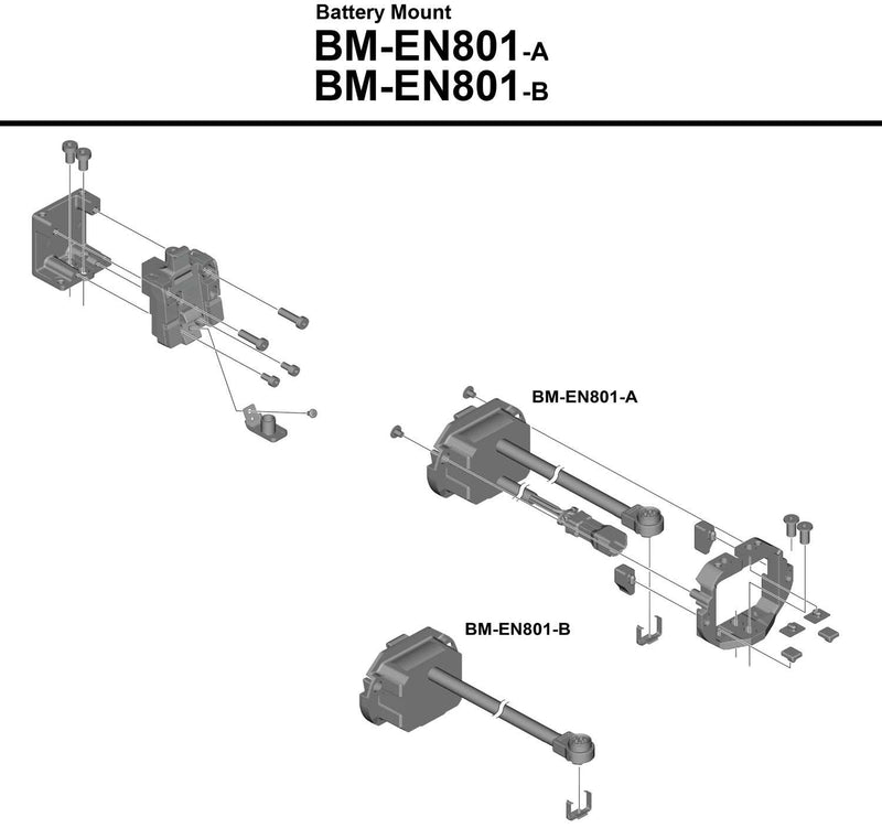 Load image into Gallery viewer, Shimano steps bm-en801 integrated down tube battery mount without key unit mount
