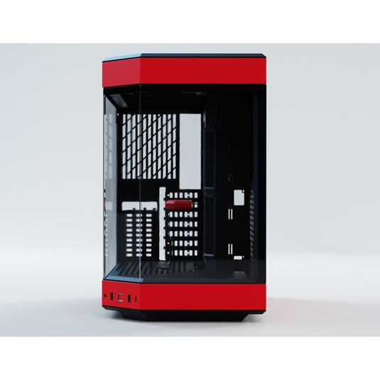 Hyte y60 midi tower behuizing (rood zwart | 3x usb-a | tempered glass)