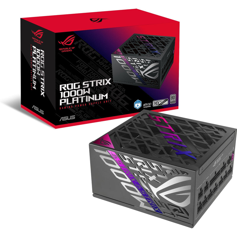 Chargez l'image dans la visionneuse de la galerie, Asus rog strix platinum modulaire 1000 watt voeding (zwart, 1x 12v-2x6, 4x pcie)

