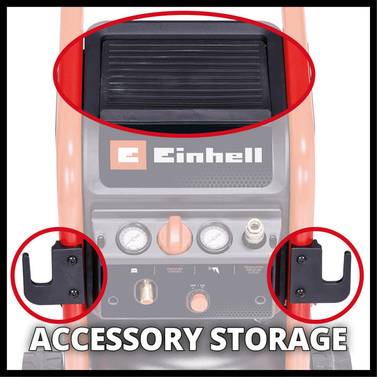 Einhell te-ac 240 24 silent compressor (zwart rood, 24 liter)