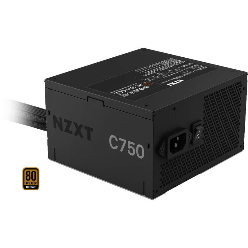 Load image into Gallery viewer, Nzxt c750 bronze modulaire 750 watt voeding (zwart, 1x 12v-2x6, 4x pcie)
