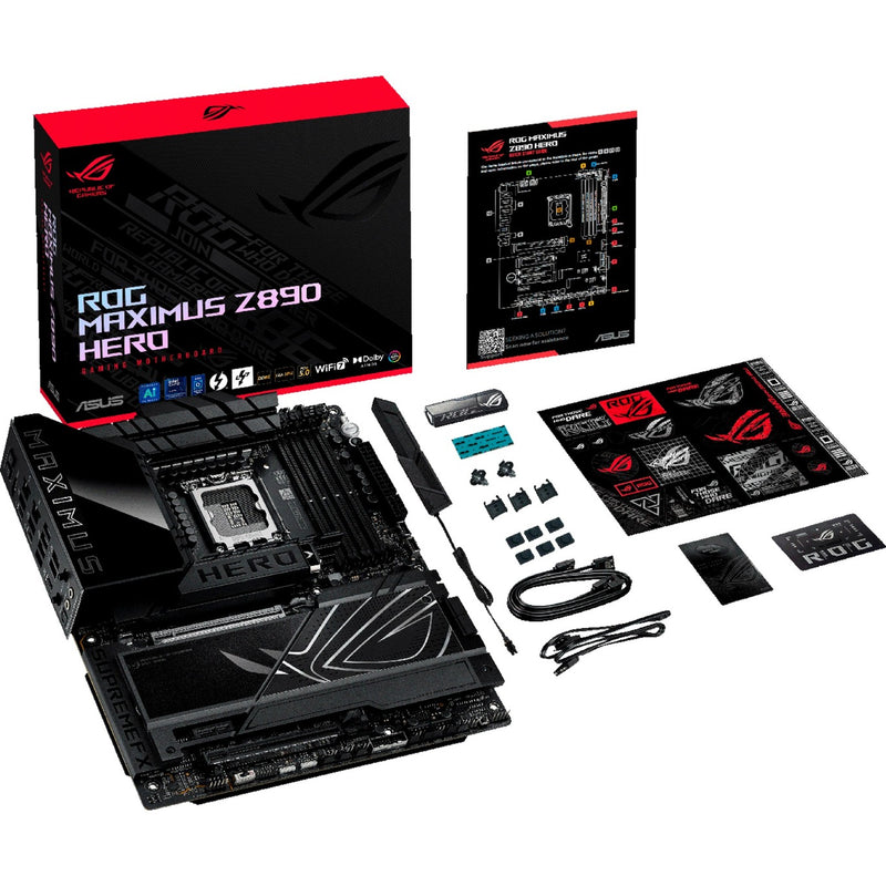 Load image into Gallery viewer, Asus rog maximus z890 hero socket 1851 moederbord (zwart, raid, 2.5gb-lan, 5gb-lan, wi-fi 7, bt, sound, atx)
