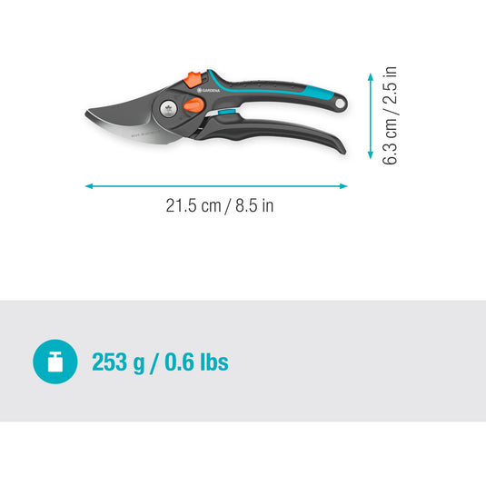 Gardena snoeischaar premiumcut pro flex (grijs turquoise)