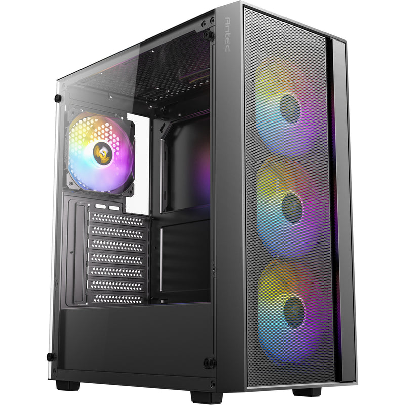 Load image into Gallery viewer, Antec ax65 argb midi tower behuizing (zwart | 3x usb-a | tempered glass)
