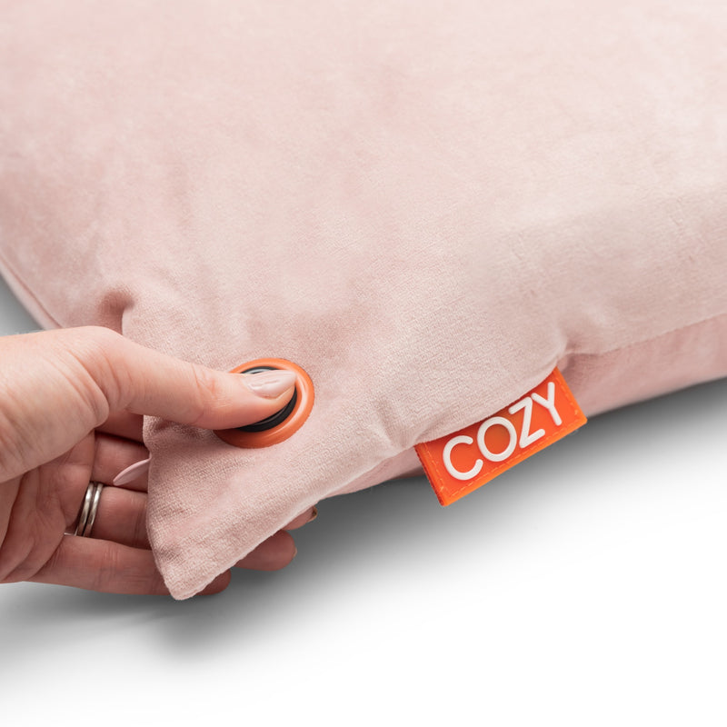 Load image into Gallery viewer, Cozy una velvet 45 x 45 cm draadloos warmtekussen (lichtroze, powerbank 5000 mah)
