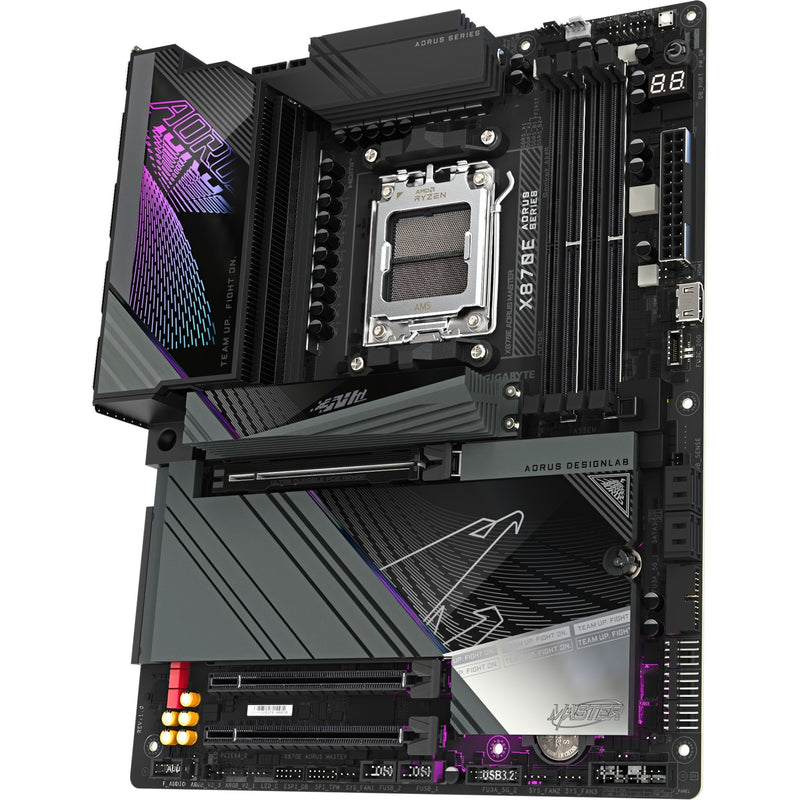 Load image into Gallery viewer, Gigabyte x870e aorus master socket am5 moederbord (zwart, raid, 5 gb-lan, wi-fi 7, bt, sound, atx)
