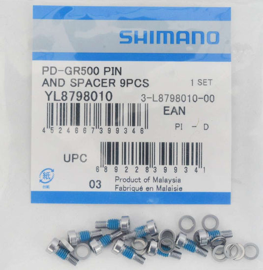Shimano replacement pins for pd-gr500 m820 mx80 (9 pieces)