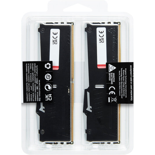 Kingston fury beast rgb 32 gb ddr5-5600 (2x 16 gb) werkgeheugen (zwart, kf556c36bbeak2-32, xmp 3.0, expo)