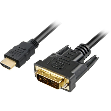 Sharkoon hdmi > dvi-d adapter (zwart, 3 meter, single-link)