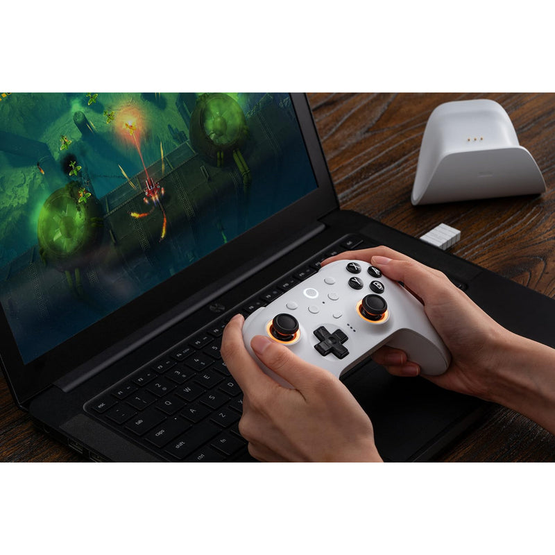 Chargez l'image dans la visionneuse de la galerie, 8bitdo ultimate 2 bluetooth controller (wit, pc, switch 2, bluetooth usb-c 2.4 ghz)
