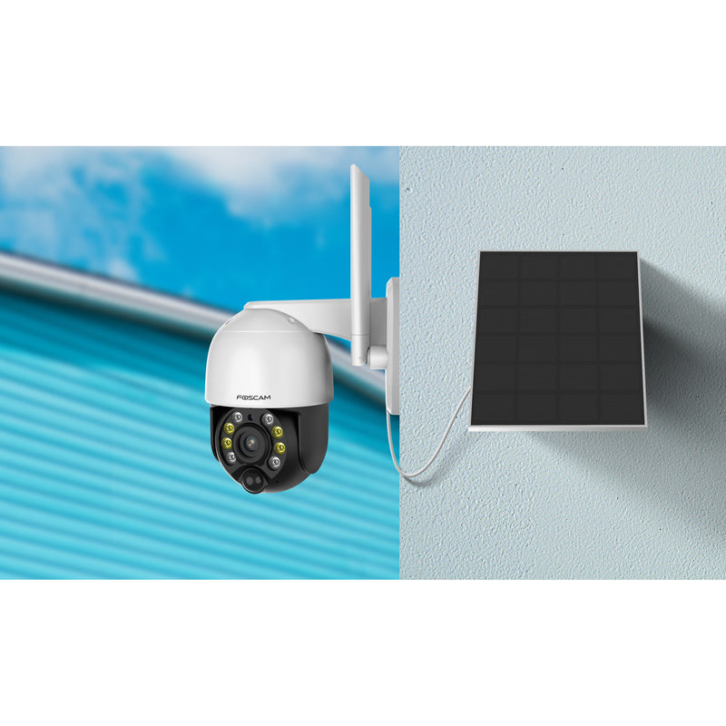 ギャラリービューアに画像をロードする, Foscam b4, 100% draadloze 2k 4mp pan tilt batterijcamera (wit)
