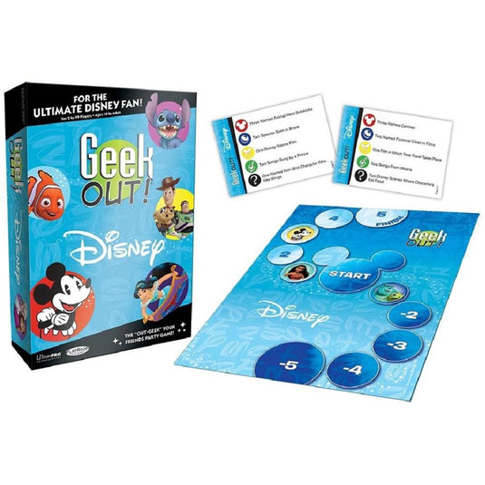 Disney european player network geek out! kaartspel (engels, 2 - 99 spelers, 30 minuten, vanaf 10 jaar)