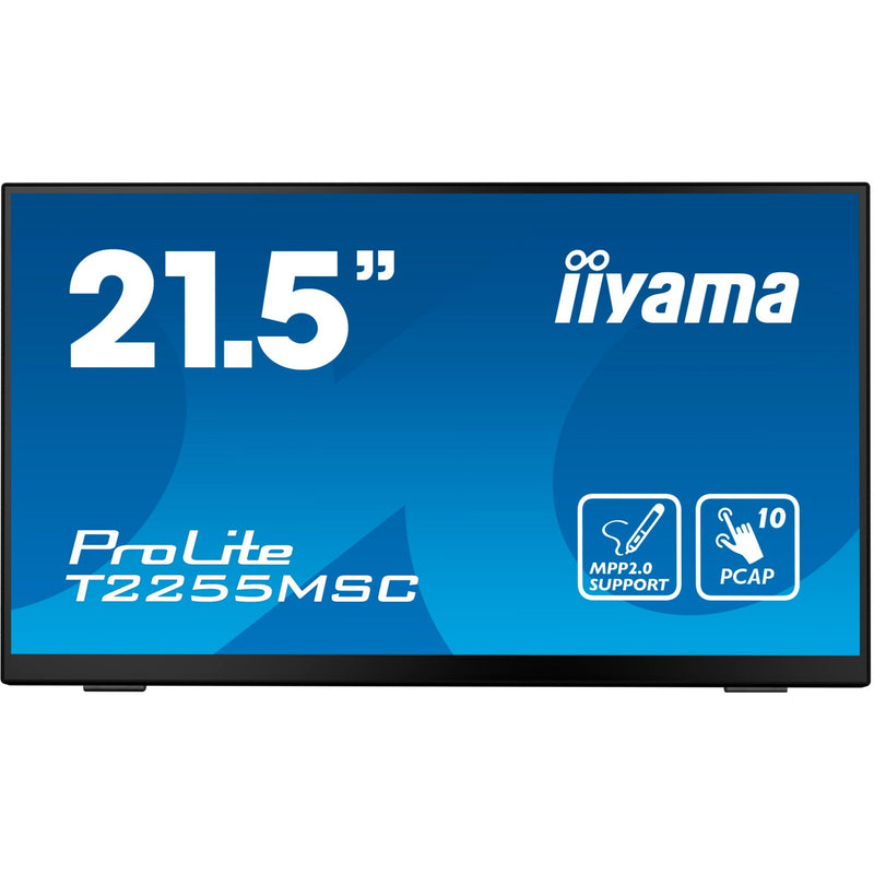 Load image into Gallery viewer, Iiyama prolite t2255msc-b1 21.5 monitor (zwart, hdmi, displayport, 2x usb-a)
