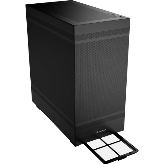 Sharkoon rebel c50 black midi tower behuizing (zwart | 2x usb-a | 1x usb-c)