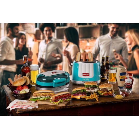 Ariete party time hamburger maker 0205 01 elektrische bakplaat (lichtblauw wit)