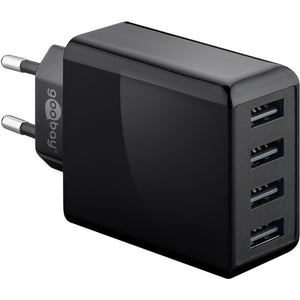 Goobay 4-way usb charger (30 w) (zwart)