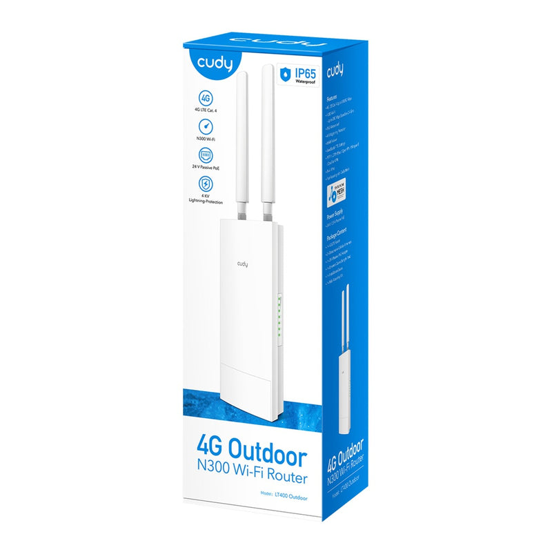 Load image into Gallery viewer, Cudy indoor outdoor 4g n300 wi-fi router (wit)

