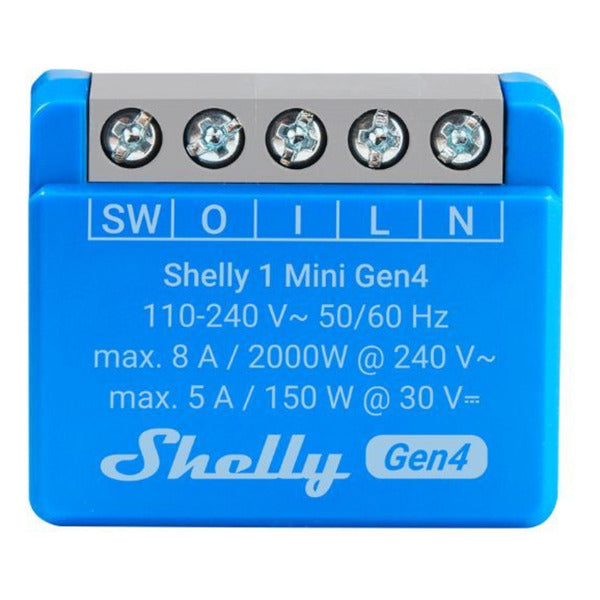 Load image into Gallery viewer, Shelly 1 mini gen4 relais (blauw, bluetooth 4.2, wi-fi)
