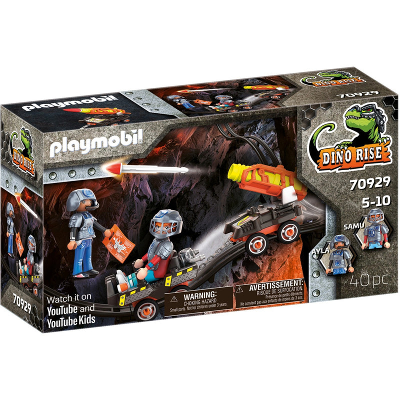 Load image into Gallery viewer, Playmobil dino rise - dino mine raket kart constructiespeelgoed (70929)
