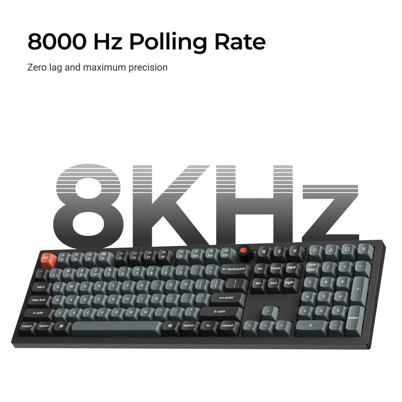 Load image into Gallery viewer, Keychron v6w-d1 8k qmk wired custom mechanical keyboard (zwart, us lay-out (qwerty), super red, 100%, rgb leds, double-shot pbt, hot swap, 8k, knop)
