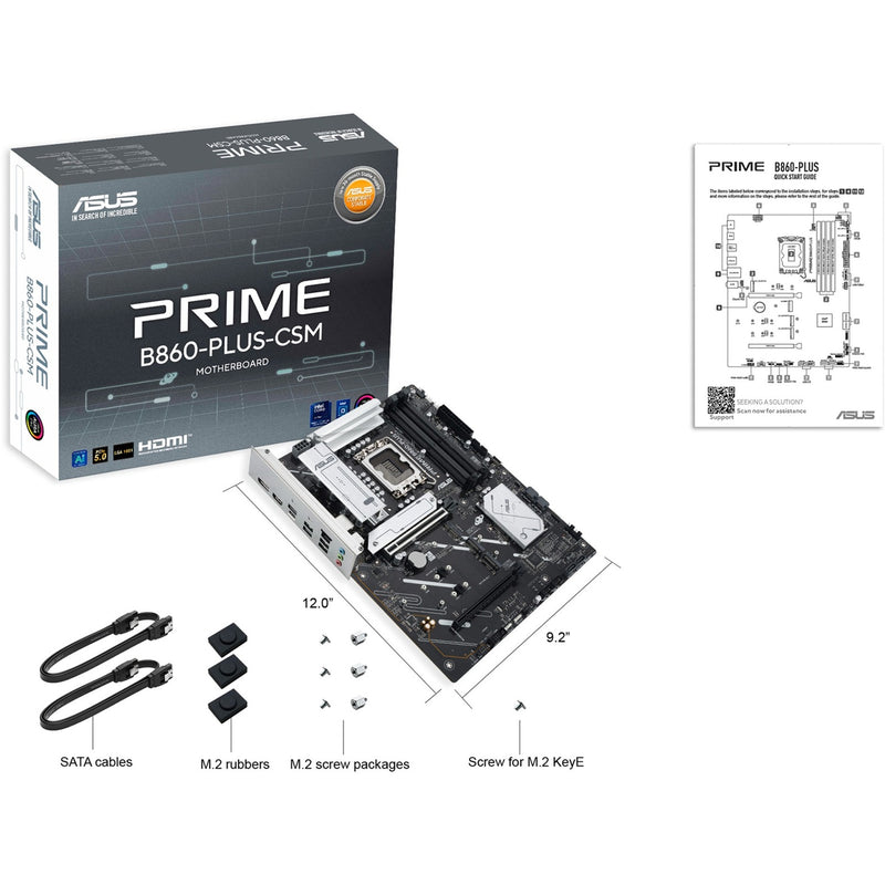 Afbeelding laden in galerijviewer, Asus prime b860-plus-csm socket 1851 moederbord (raid, 2.5 gb-lan, sound, atx)

