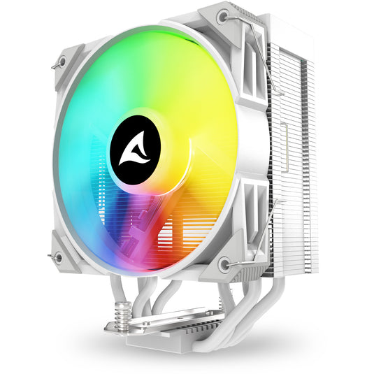 Sharkoon a40 rgb cpu-koeler (wit, 4-pins pwm fan-connector)