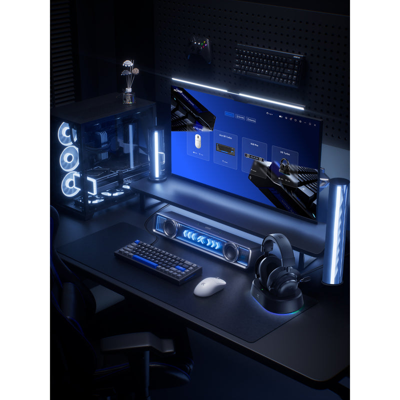 Afbeelding laden in galerijviewer, Mchose v9 turbo+ magnetic wireless over-ear gaming headset (hoogglans wit goud, nintendo switch, playstation 4, playstation 5, mobiel, pc, 2.4g bluetooth usb)
